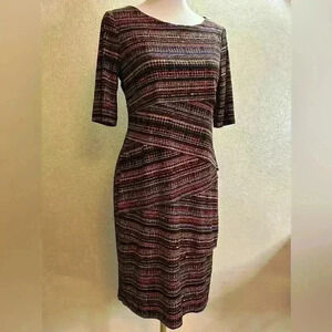 Connected Apparel Front Tiered Ruffle Dress Size 6